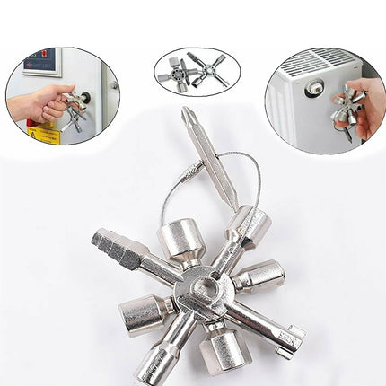 10in1 Multi Cross Square Triangle For Cabinet Train Elevator Key Switch Wrench