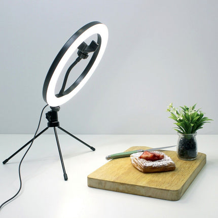 Cygnett V-Glamour 10" Ring Light Desktop Tripod with Bluetooth Remote