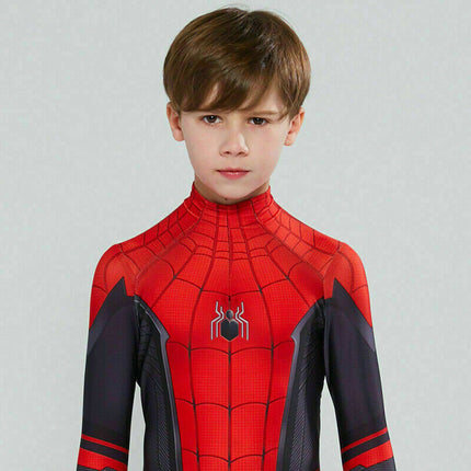 Kids Boys Spider-Man: Far From Home Spiderman Zentai Cosplay Costume Suit Outfit