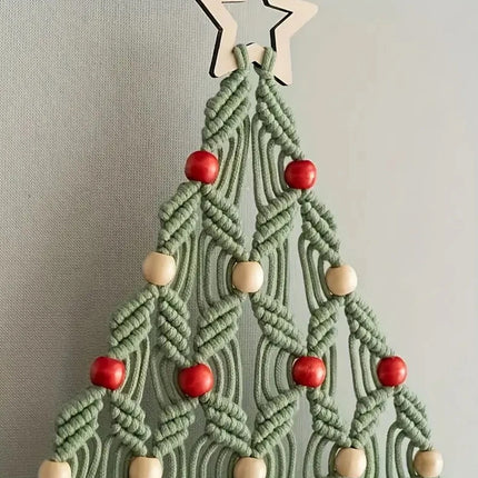 2pcs Knitted Christmas Tree DIY Kit , Wall Hanging Decor, Festive Gift