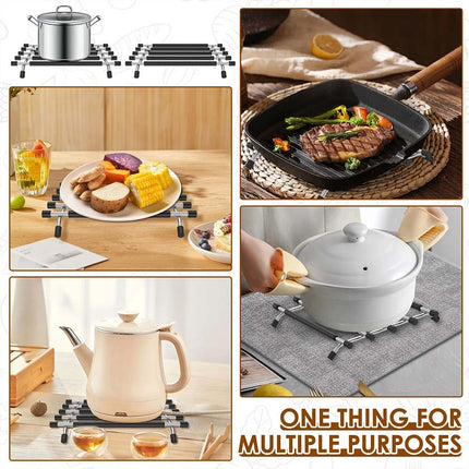 Stainless Steel Kitchen Trivet - Heat-Resistant Worktop Saver for Hot Pots & Pans