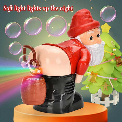 Christmas Snowman Bubble Machine for Kids, Automatic Bubble Blower with Music & LED Lights