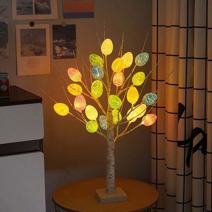 Easter LED Twig Tree Pre-Lit Birch Light Up Party Decoration with 24 Eggs