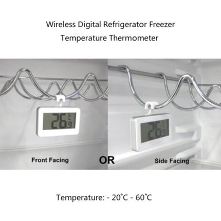 Digital Fridge / Freezer Thermometer -- Waterproof, LCD, Wireless & Hanging Hook