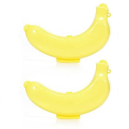 2X Banana Storage Box - Portable Fruit Holder for Travel & Lunch, Cute Outdoor Protective Case