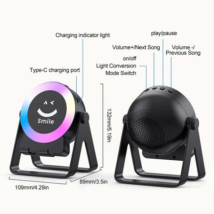 4-in-1 Wireless Induction Bluetooth Speaker, Rechargeable Audio Bracket Speaker