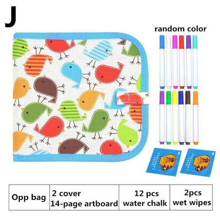 Kids Magic Drawing Painting Book Children DIY Coloring Board With Water Chalk
