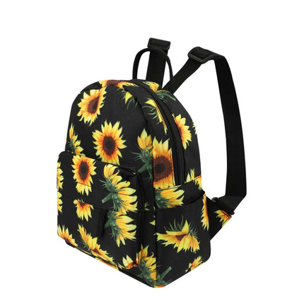 Mini Sunflower Pattern Women Backpack Crossbody Handbag