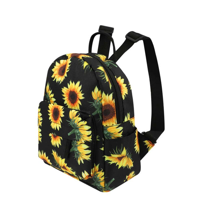 Mini Sunflower Pattern Women Backpack Crossbody Handbag