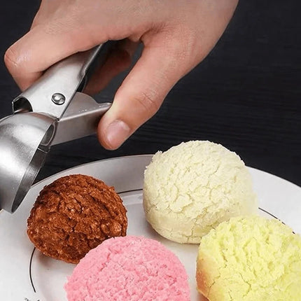 Multifunctional Stainless Steel Ice Cream Scoop & Ball Maker, Dual-Purpose Spoon