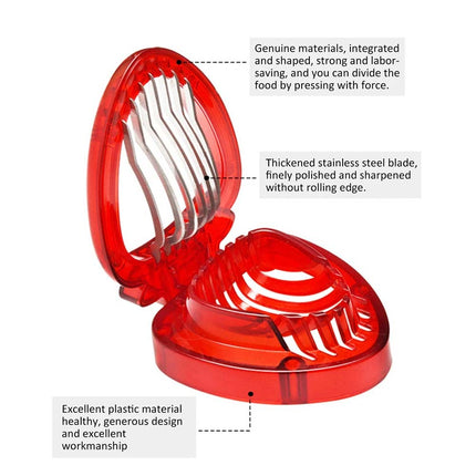 Stainless Steel Strawberry Slicer Tool, Fruit Cutter with Sharp Blade for Easy Strawberry Slicing
