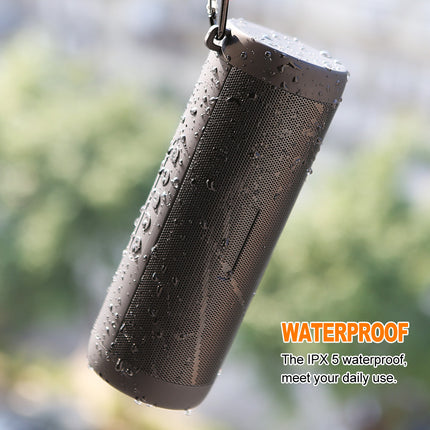 Waterproof Bluetooth Portable Speaker with Subwoofer, TF Card, Flashlight & Radio