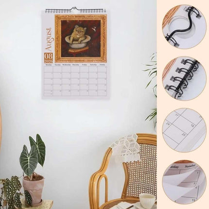 Weird Medieval Cats 2026 Wall Calendar - Monthly Planner with Whimsical Art, Perfect Gag