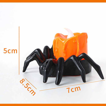 12PCS Halloween Spider Shape LED Lantern Flameless Lights Ornaments Party Decor