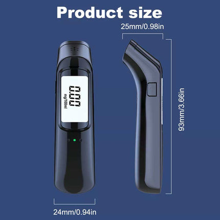 Digital Breath Breathalyzer Alcohol Tester Analyzer Detector Police Rechargeable