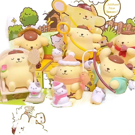1x Sanrio Pompompurin Childhood Four Seasons Blind box,Figure, great gift, rare