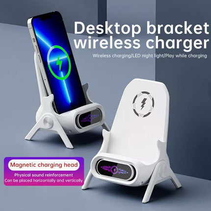 15W Fast Wireless Charger Stand Dock For  iPhone Samsung Android Phone