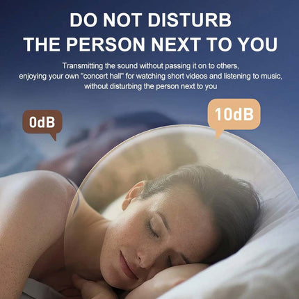 5.4 Wireless Bone Conduction Under Pillow Speaker, Rechargeable Sleep Speaker for Quiet Night Rest