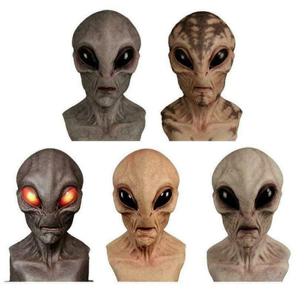 Alien Latex Mask Scary Horror Masks Comfortable Soft Halloween Cosplay Props