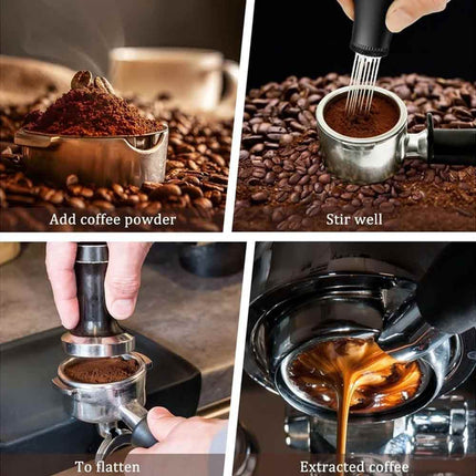Espresso Coffee Tamper Distributor WDT Stirring Needle Coffee Making Tools Set