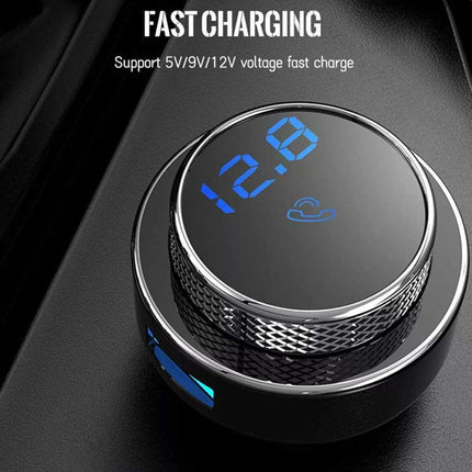 Bluetooth 5.0 Wireless Car FM Transmitter MP3 Charger USB Car Cigarette Lighter