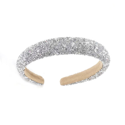 Bling Bling Crystal Pearl Headband for Women and Girls, Elegant Glitter Hair Accessory for Party Wedding Daily Wear