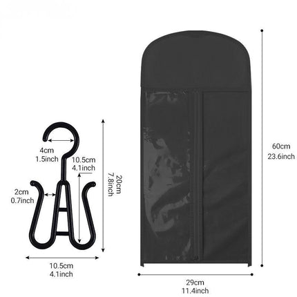Hair Extension Storage Bag With Hanger Dust Proof Non Woven Wig Bag With Hanger
