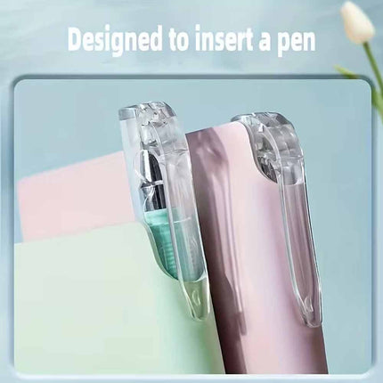 2Pcs Mini Portable Notebook with Pen, Random Color Pocket Notepad Stationery Gift for School Office Party