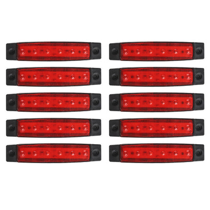10Pcs Marine Boat 6LED Deck Courtesy Lights Waterproof Blue Stern Transom Light