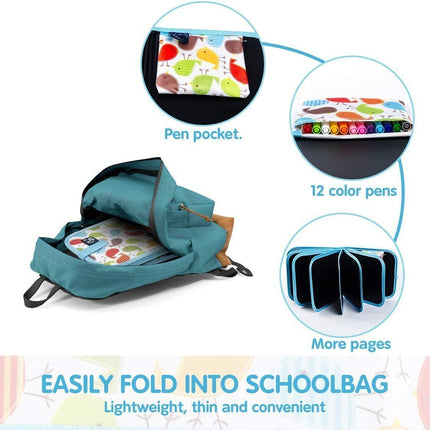 Kids Magic Drawing Painting Book Children DIY Coloring Board With Water Chalk