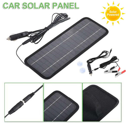 5W 12V Portable Solar Panel Trickle Charger Car Battery Maintainer for Boat RV