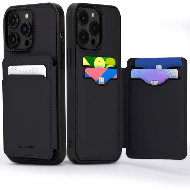 Goospery Balance Fit5 Card Case for iPhone 14 series Case Ultra Slim PU Leather