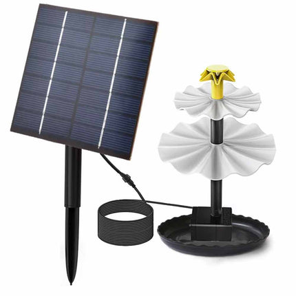3 Tiered Bird Bath Pump with Solar Panel Solar Bird Bath Fountain for Bird Bath