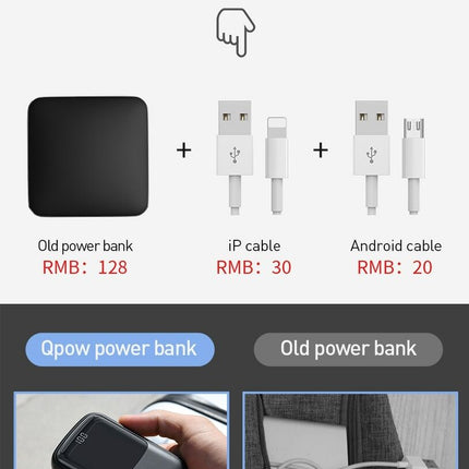 Baseus 10000mAh Mini Power Bank Built in Cables For iPhone 14 13 12 11 Pro Max