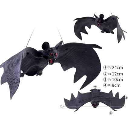 24CM Halloween Hanging Bat Decorations Party Ornament Trick Joke Gag Pendant