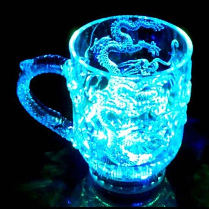 Dragon Pattern Color Changing Light Up Mug Novelty Drinking Cup Gift