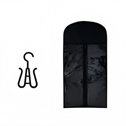 Hair Extension Storage Bag With Hanger Dust Proof Non Woven Wig Bag With Hanger