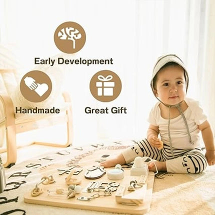 Montessori Busy Board for Toddlers Educational Fidget Sensory Toy Autistic ADHD Children Gift