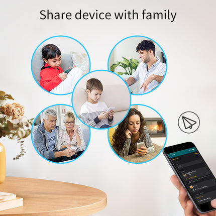 Smart Door Window Sensor, Matter Thread WiFi Magnetic Alarm with Phone Alert