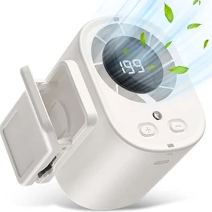 Clip On Car Cooling Fan with LED Display, 360° Rotatable Portable Vehicle Cooler Fan