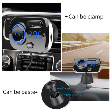 Handsfree Wireless Bluetooth 5.0 FM Transmitter Car Radio MP3 Player USB Charger