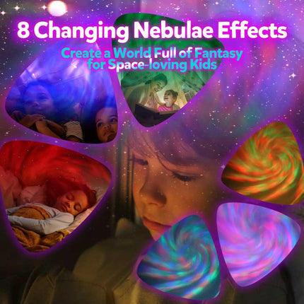 Creative sitting vortex astronaut starry sky projection light atmosphere light astronaut nebula night light