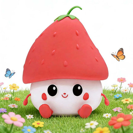 7 Colors Strawberry Night Light - Wireless 11cm Bedroom Lamp for Home Decor & Gifting