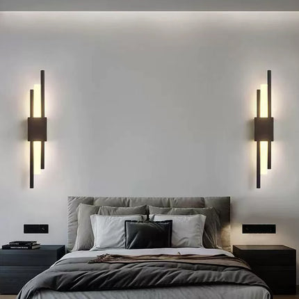 1 Pair Modern LED Wall Lamp Strip Light Living Room Bedroom Lighting Fixture Decors