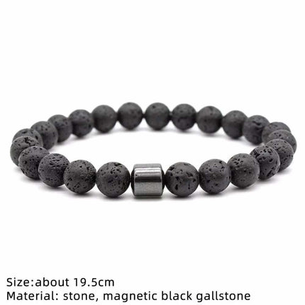 Triple Protection Cessation Bracelets 8MM Magnet Anti Smoke Bracelet Gift
