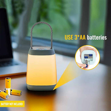 2 Pack LED Camping Lantern, 3‑Mode Battery‑Powered Portable Bright Tent Light for Camping Hiking