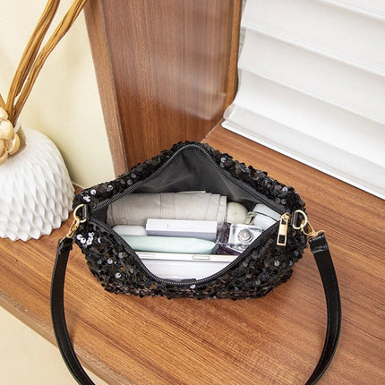 Ladies' banquet, wedding, party dual-use crossbody bag, shining multi-purpose hand-held crossbody bag