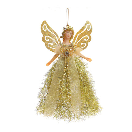 22×13cm Christmas Angel Fairy Tree Topper - Festive Xmas Ornament Decoration