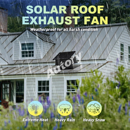 320mm Solar Roof Ventilation Fan, Hybrid Solar & Wireless Power with Remote Control