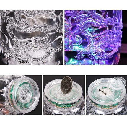 Dragon Pattern Color Changing Light Up Mug Novelty Drinking Cup Gift
